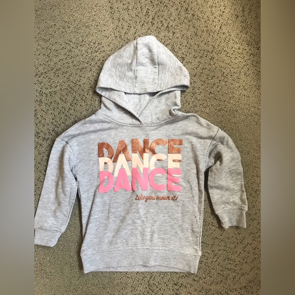 Kids' Gray Hoodie Dance print